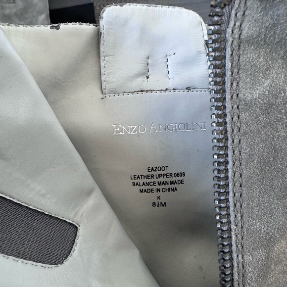 Enzo Angiolini Grey Suede Flat Boots - Size 8.5 - Picture 6 of 6